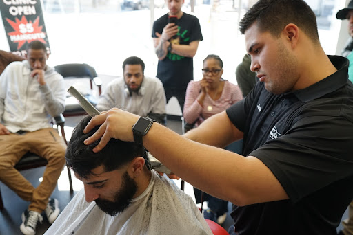 Instructor giving a demonstration to students