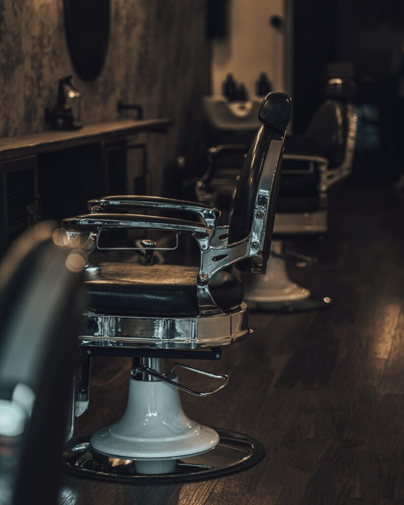 leather barber shop chair